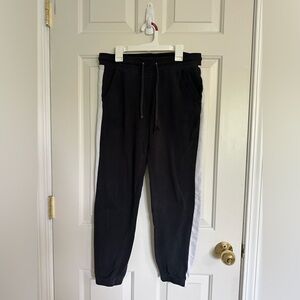Divided Black and White Sweatpants Joggers